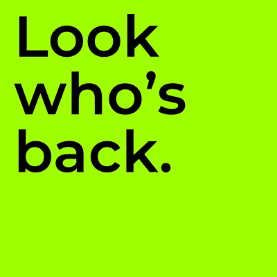 We're Back to Normal!